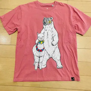 고 슬로우 캐러밴 티티카카 카라벨라 곰 알파카 반팔 T셔츠 L