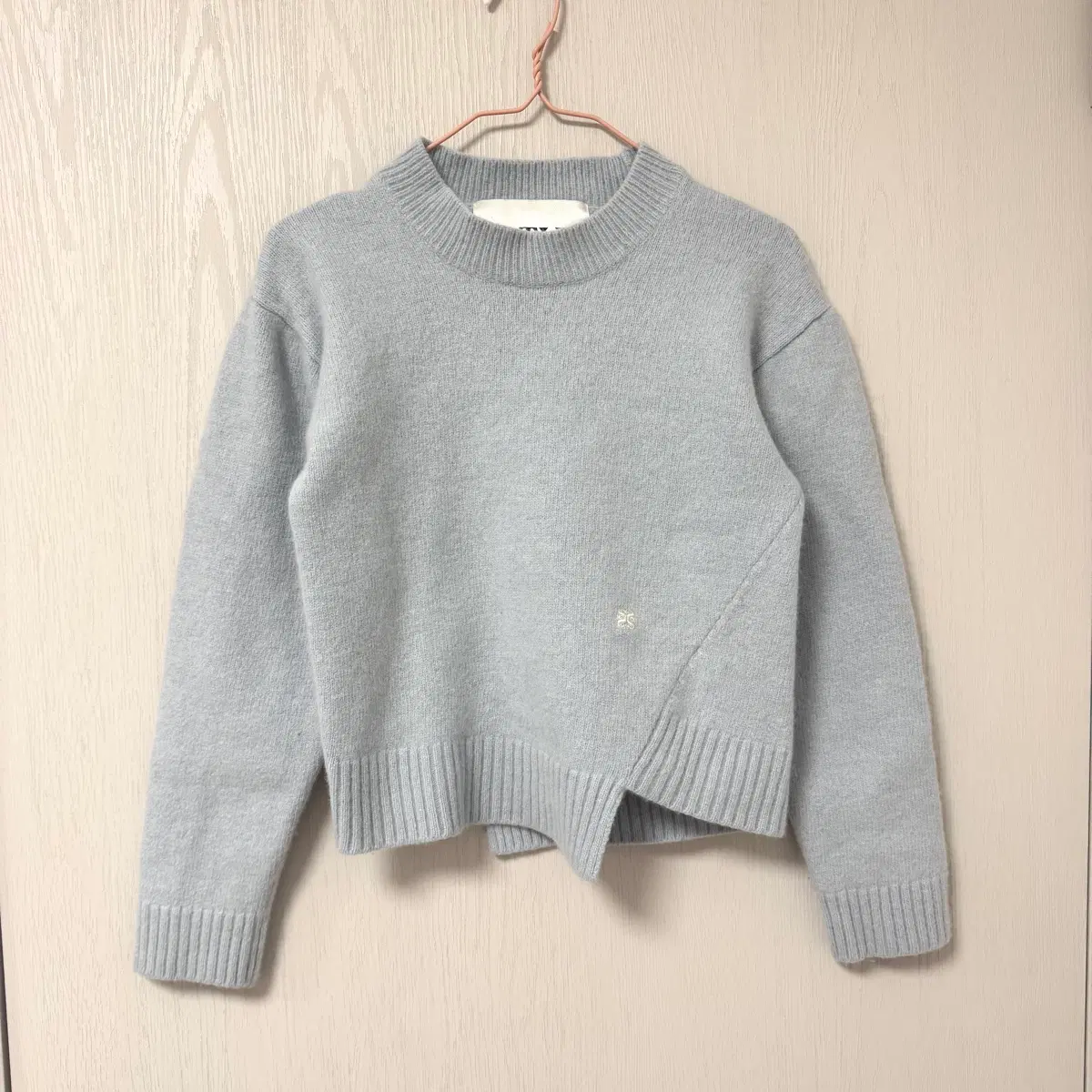 SATUR Satur V-neck Two-tone Mohair Pullover Knit Brown | Bunjang 