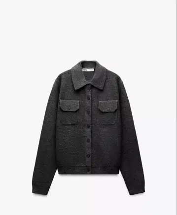 [새상품] ZARA 무지 폴로 넥 니트 자켓 L