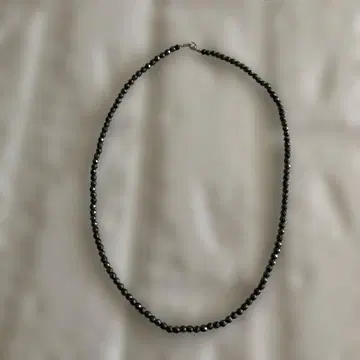 블랙 스피넬 목걸이 남성용 48cm