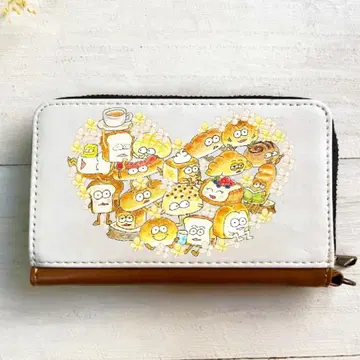 빵 하트 모티브 코인 케이스 패스 케이스 미니 지갑 귀여운