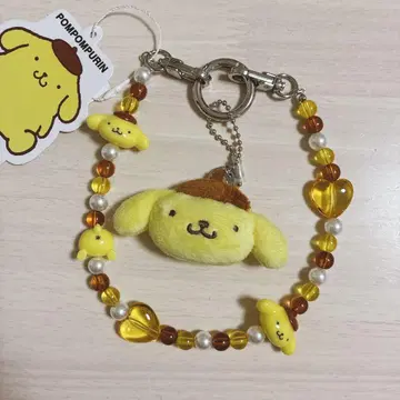 로리즈팜 폼폼푸딩 페이스 키 참 포함 핸들 스트랩