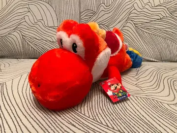 [새상품 미사용] 슈퍼 마리오 요시 레드 빨간색 봉제 인형