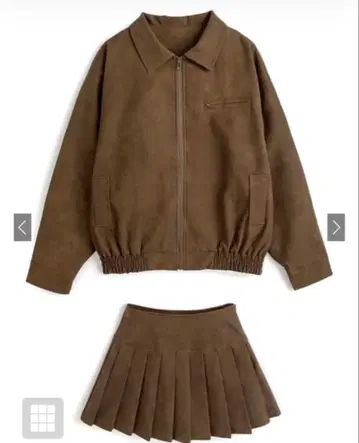 ILLIT 아이릿 BEB 자켓 x 플리츠 스커트 가죽 셋업