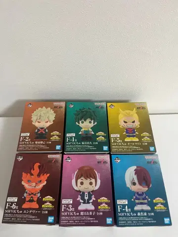 나의 히어로 아카데미아 제일복권 F상 SOFVIC 츄 6개 세트