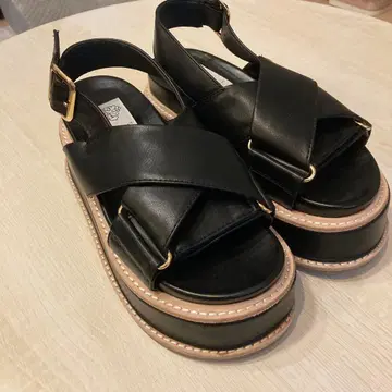 Emma Francis 통굽 샌들 1034a S 사이즈 블랙 박스 있음