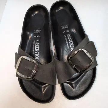 컨디션 최상 버켄스탁 마드리드 빅 버클 38 24.5cm 블랙