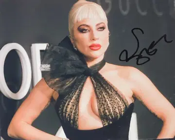 레이디 가가 친필 사인 포함 사진 Lady Gaga qc3