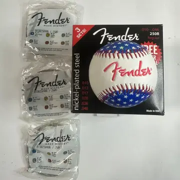 Fender 야구 경식구 250R 니켈 도금 스틸 줄 3세트