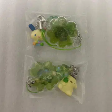 산리오 시크릿 클로버 스트랩 우사하나 폼폼푸딩