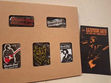 [미개봉 새상품] 사이토 카즈요시 핀 배지 5종 세트 (늑대) / 스티커