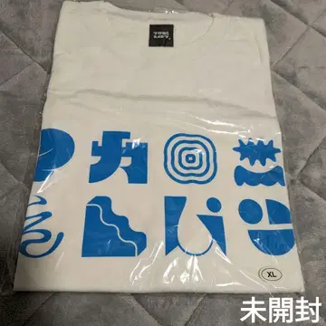 마카로니 연필 T셔츠 캬와타이포T셔츠 화이트 블루 XL