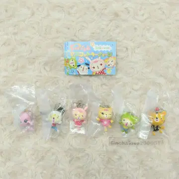 동물섬의 쵸비구루미 마스코트 키체인 전 6종 풀 컴프