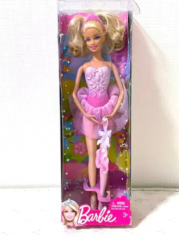 Barbie 발레리나 핑크 드레스 머리띠 인형 본체