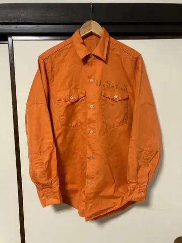 70s U.S.F.S 스텐실 워크 셔츠