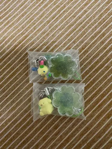 산리오 시크릿 클로버 스트랩 세트 폼폼푸딩 우사하나