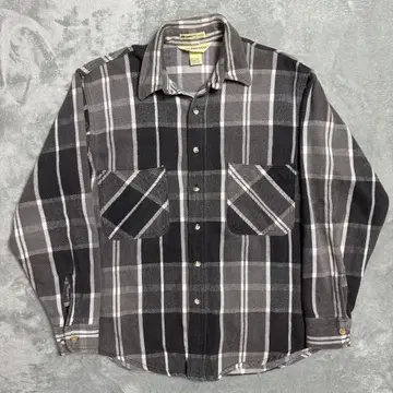 BIGMAC ST JOHN'S BAY 플란넬 셔츠 흑백 그레이 USA 제