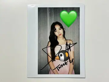 TWICE 택2 미나 친필 사인 폴라로이드