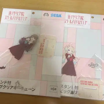 러브 라이브 오사와 루리노 후지시마 메구미 스탠드 부착 빅 클리어 키체인