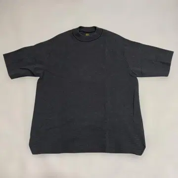 BATONER 그레이/스트라이프 숏 슬리브 니트