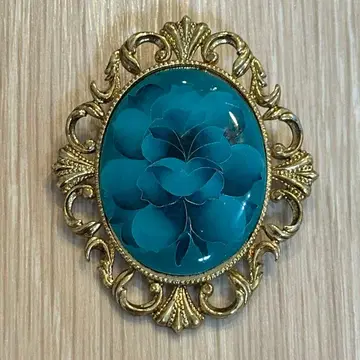 칠보 세공 꽃 펜던트 브로치