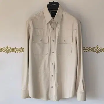 Zegna 제냐 2 포켓 카프 가죽 셔츠 사이즈 48
