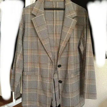 GLOBAL WORK 체크 무늬 테일러드 자켓 F