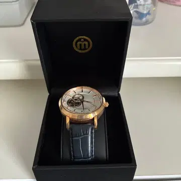 스켈레톤 디자인 시계 실버/골드