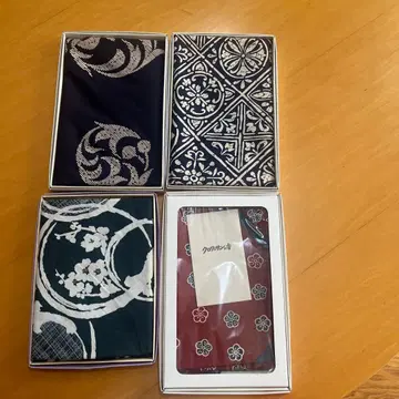 손염색 두꺼운 원단 면 소재 보자기 4개 세트