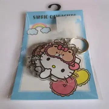 헬로키티 3단 아크릴 키링 안대 타이니참 아베일