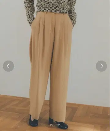 CLANE 클라네 베이직 터크 팬츠 머스타드