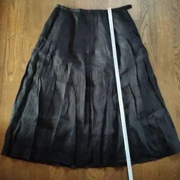 LAPINE BLANCHE 블랙 면 플레어 스커트 9호