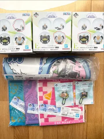 원피스 제일복권 피규어 러그 매트 키링 타월 세트