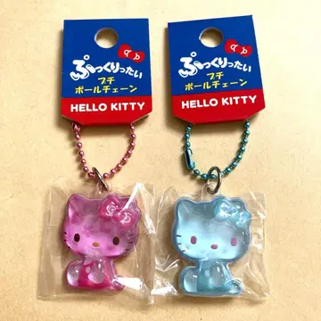 헬로키티 푹신푹신 푸치 볼체인 벚꽃 민트