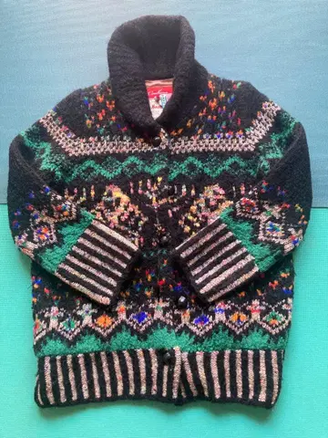 Coohem 다색 패턴 울 가디건 Yonetani