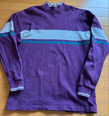 80s 90s 엘엘빈 모크넥 맨투맨 하이넥 퍼플