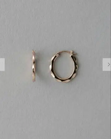 ete 트위스트 후프 귀걸이 핑크 골드 (한쪽)