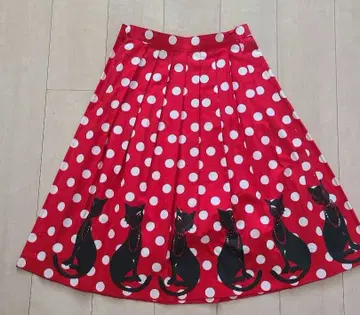 SWEET ROCKIN 스커트 로카빌리 도트 검은 고양이 cat 50's