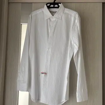 KATHARINE HAMNETT 화이트 스트라이프 셔츠 XL