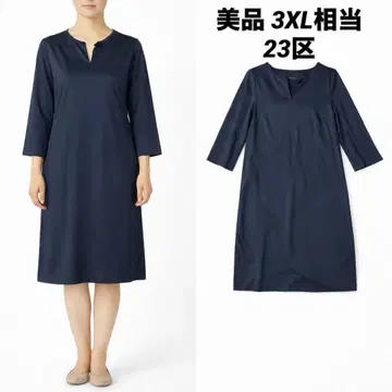 [ 새상품급 ] 23구 7부 소매 원피스 네이비 3XL 상당 스키퍼