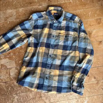 patagonia 오가닉 코튼 M 체크 플란넬 셔츠