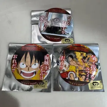 원피스 탈출 게임 캔뱃지 루피 에이스 흰 수염