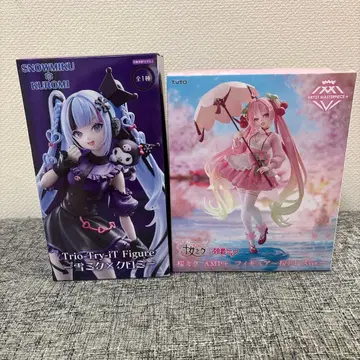 미개봉 유키 미쿠 쿠로미 벚꽃 미쿠 프라이스 피규어 2세트