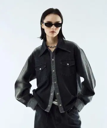 seyto 사이즈 3 / 그라데이션 데님 숏 자켓