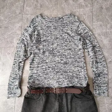 archive mix knit long sleeve melange b