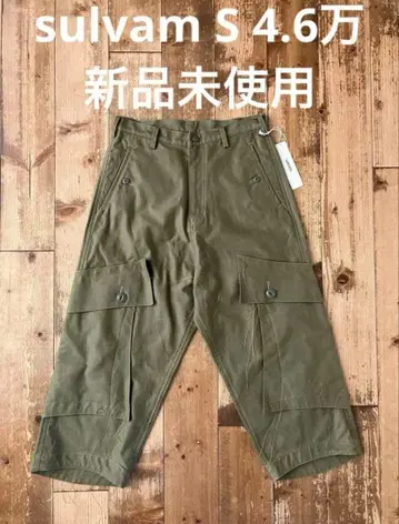 sulvam 플랩 포켓 숏팬츠 S 카키 미사용 새상품