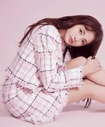 [ snidel ] 핑크 트위드 자켓