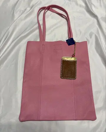 미사용품 SHAPLA 토트백 주름 가죽 올 가죽 스코치 그레인 A4