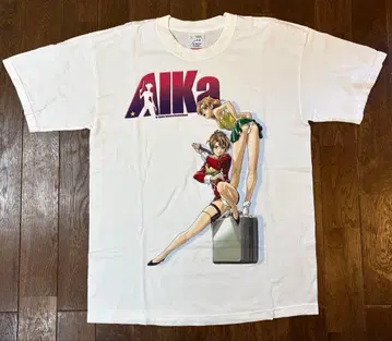 00s AIKa 티셔츠 L 당시 물건 빈티지 애니메이션 티