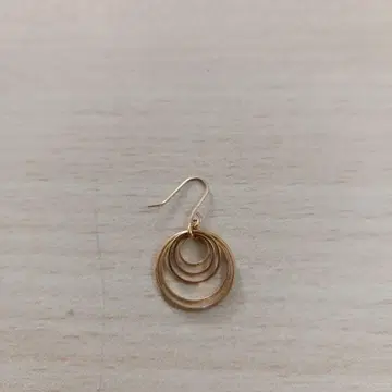 골드 3연 반지 한쪽용 링 귀걸이